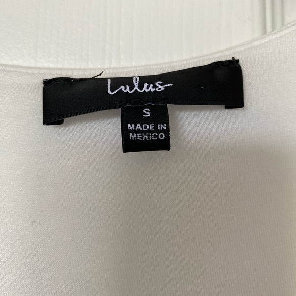 Lulus Feel Like Dancing White Crop Top size small - Picture 5 of 6